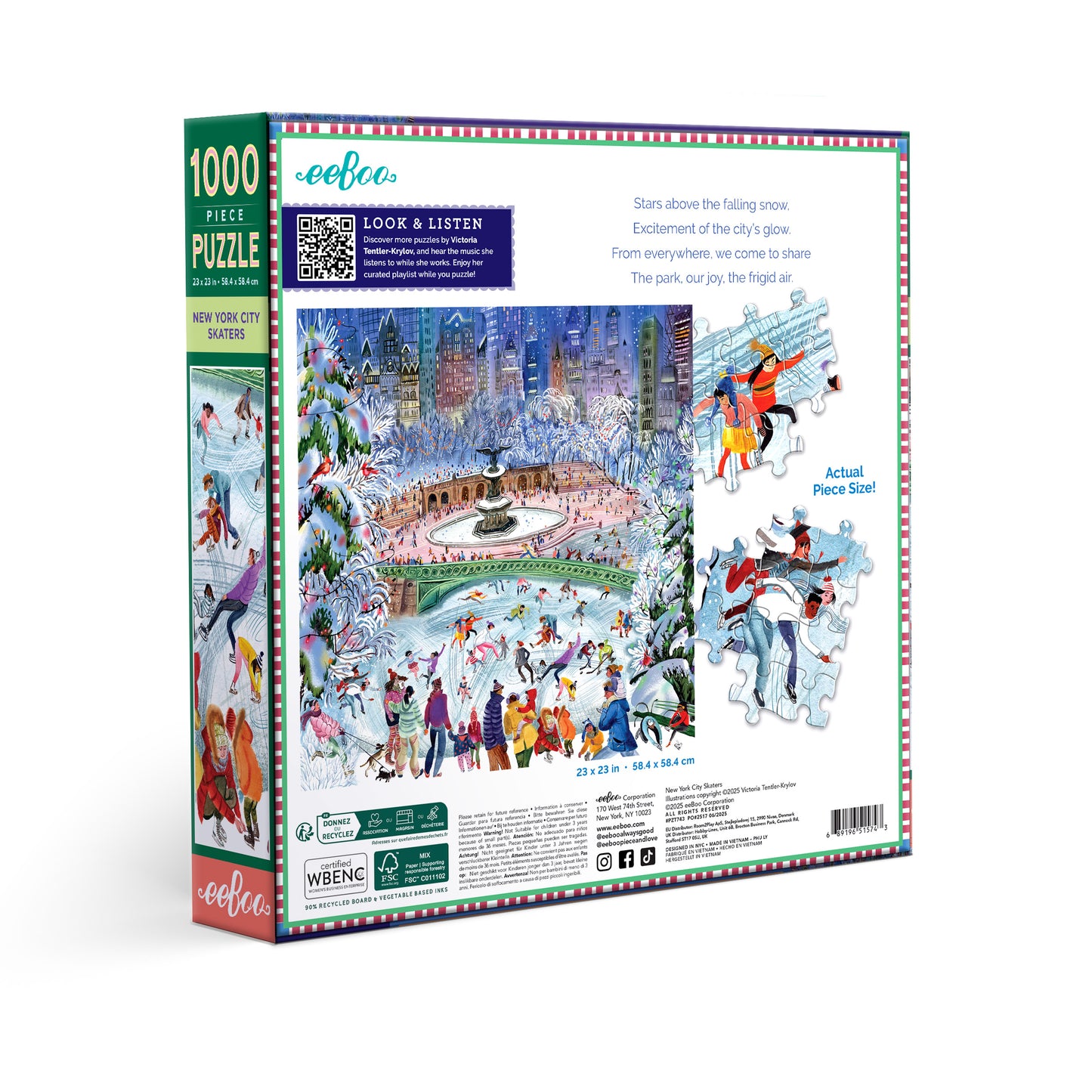 New York City Ice Skaters 1000 Piece Puzzle