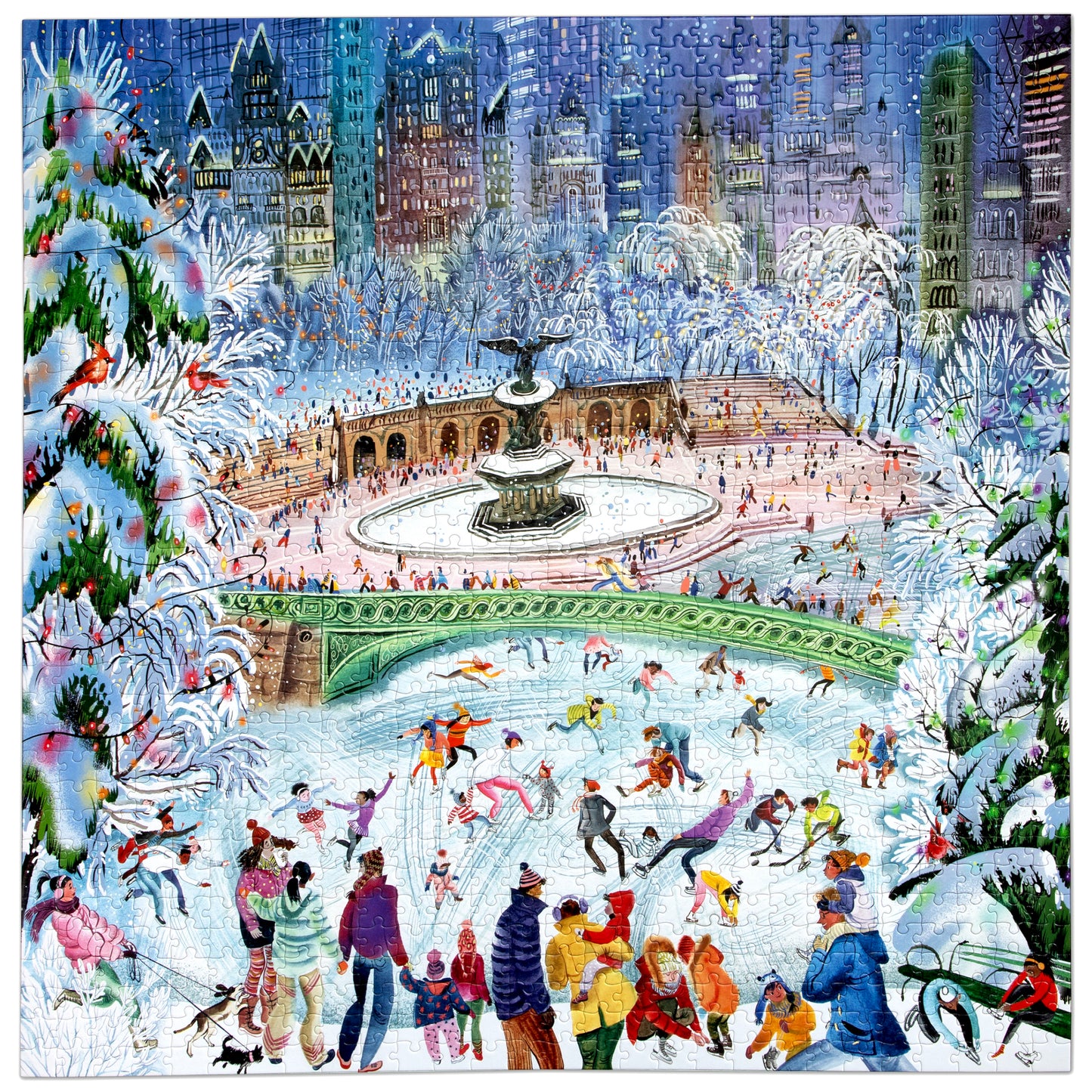 New York City Ice Skaters 1000 Piece Puzzle
