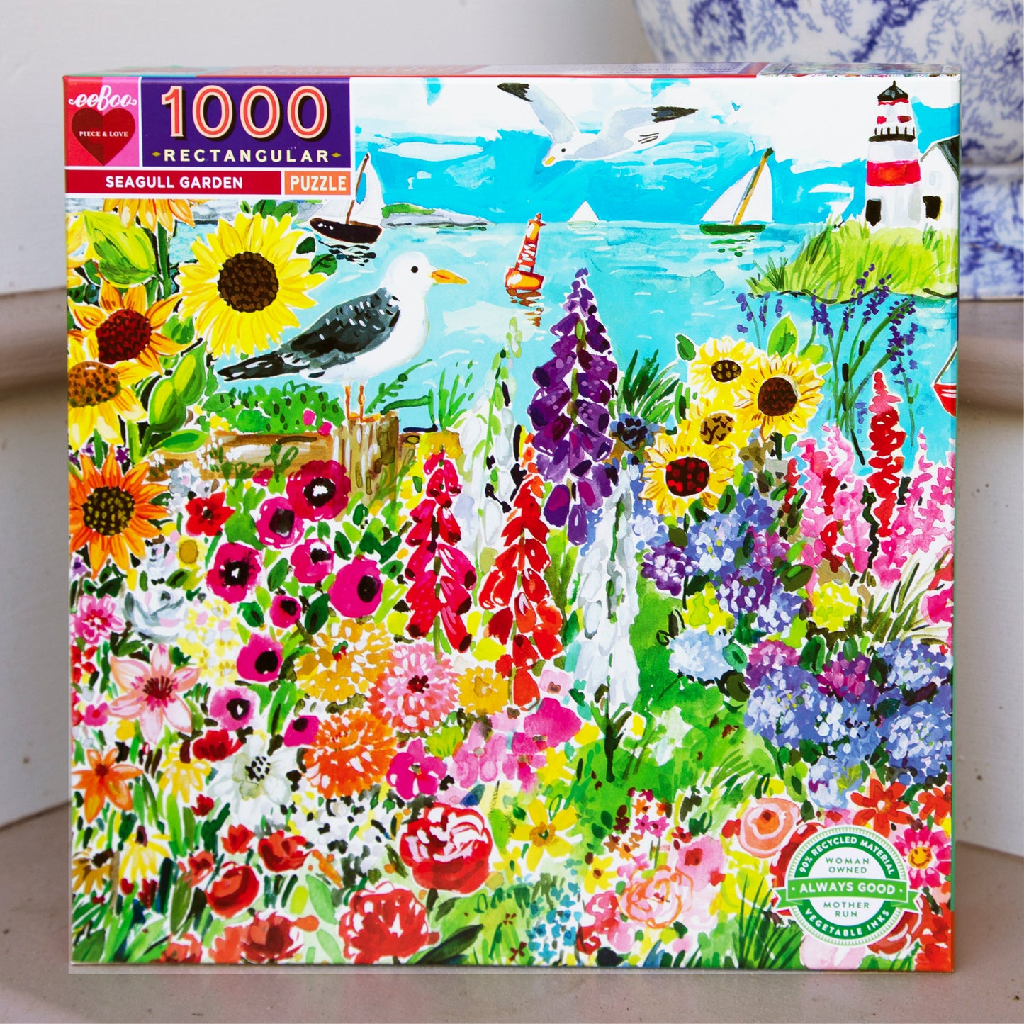 Seagull Garden 1000 Piece Rectangle Puzzle