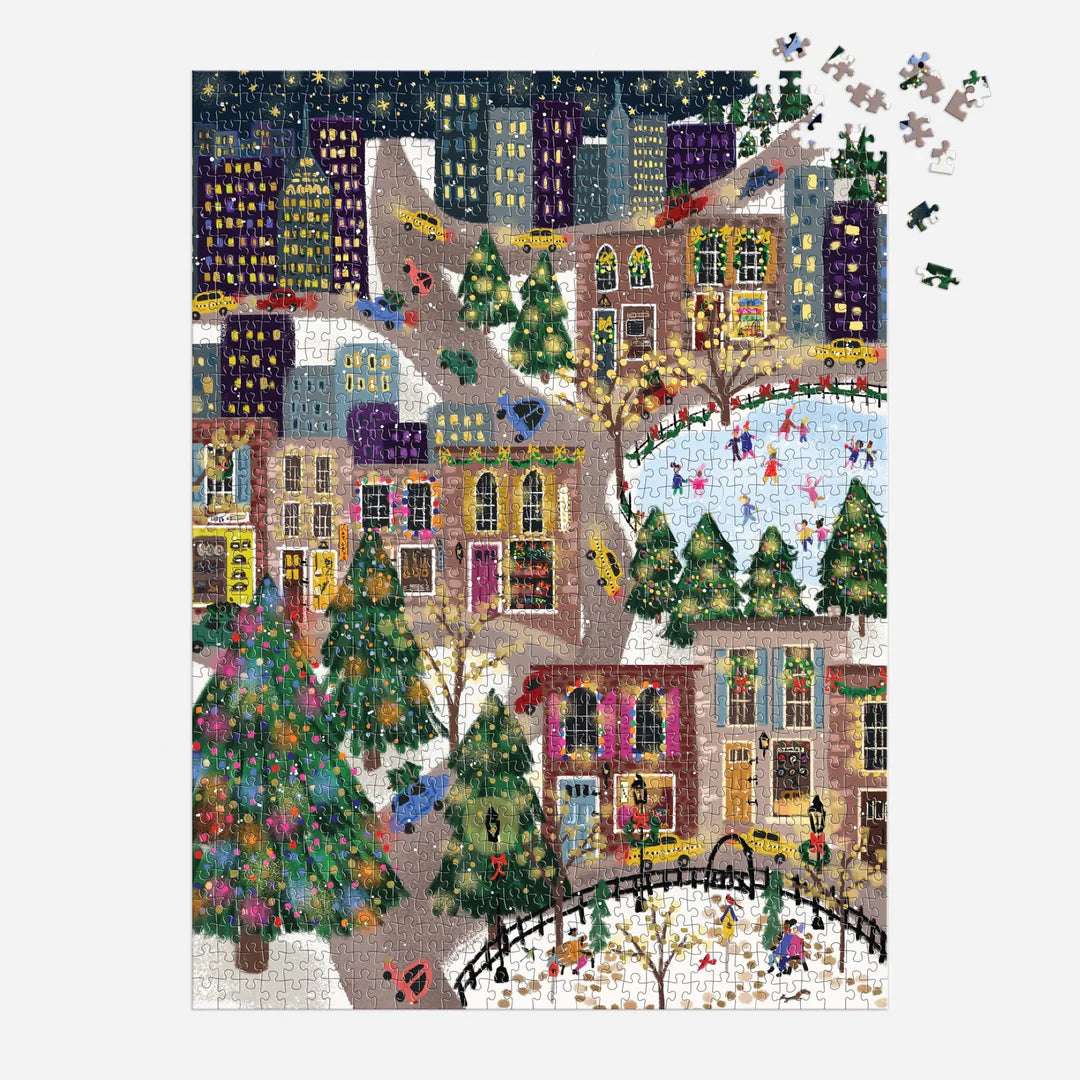 Joy Laforme Sparkling City 1000 Piece Foil Puzzle In a Square Box