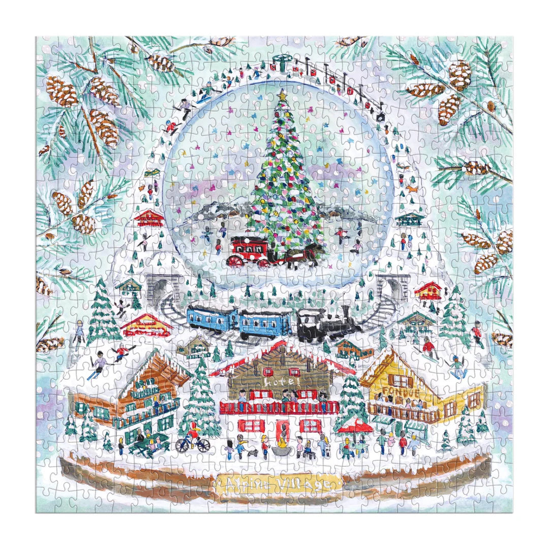 Michael Storrings Alpine Village Snowglobe 500 Piece Foil Puzzle