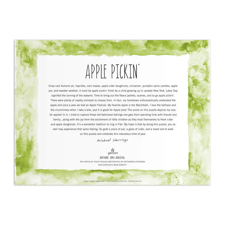 Michael Storrings Apple Pickin' 1000 Piece Puzzle