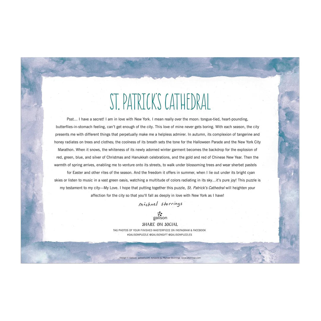 Michael Storrings St. Patricks Cathedral 1000 Piece Jigsaw Puzzle